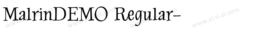 MalrinDEMO Regular字体转换